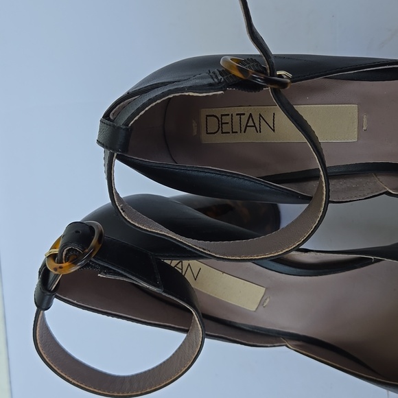 Deltan Black Heels Stylish Stilettos Block Heel Pump Sise 39 - Picture 5 of 12